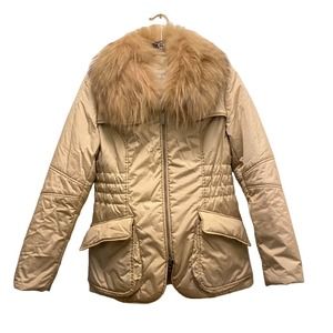 Guy Laroche Saga Furs down beige coat S